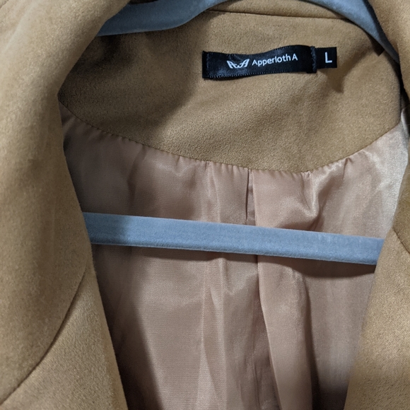 MOTO Jacket Faux Suede Camel - Picture 3 of 3